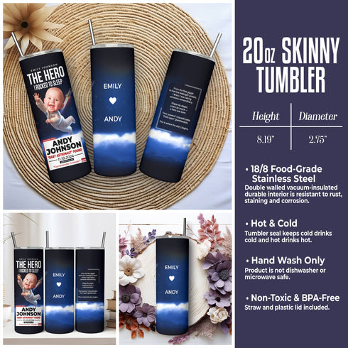 Personalized Baby Astronaut Tumbler – Custom CNN Space Hero Gift for Moms